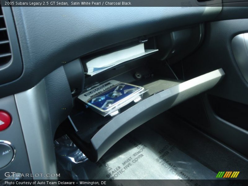 Satin White Pearl / Charcoal Black 2005 Subaru Legacy 2.5 GT Sedan