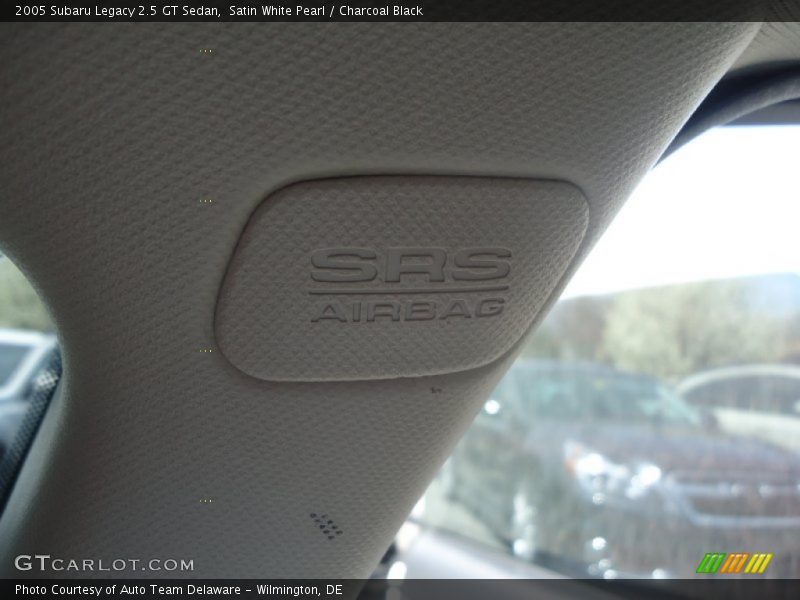 Satin White Pearl / Charcoal Black 2005 Subaru Legacy 2.5 GT Sedan