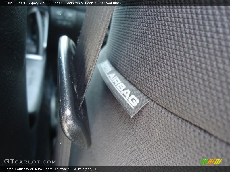 Satin White Pearl / Charcoal Black 2005 Subaru Legacy 2.5 GT Sedan