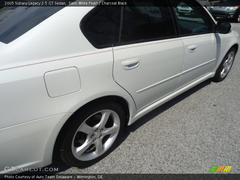 Satin White Pearl / Charcoal Black 2005 Subaru Legacy 2.5 GT Sedan