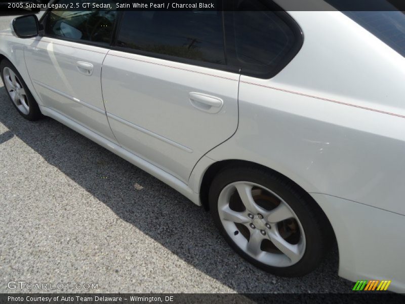 Satin White Pearl / Charcoal Black 2005 Subaru Legacy 2.5 GT Sedan
