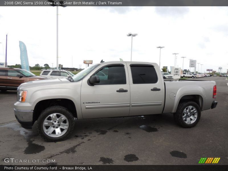 Silver Birch Metallic / Dark Titanium 2008 GMC Sierra 1500 Crew Cab