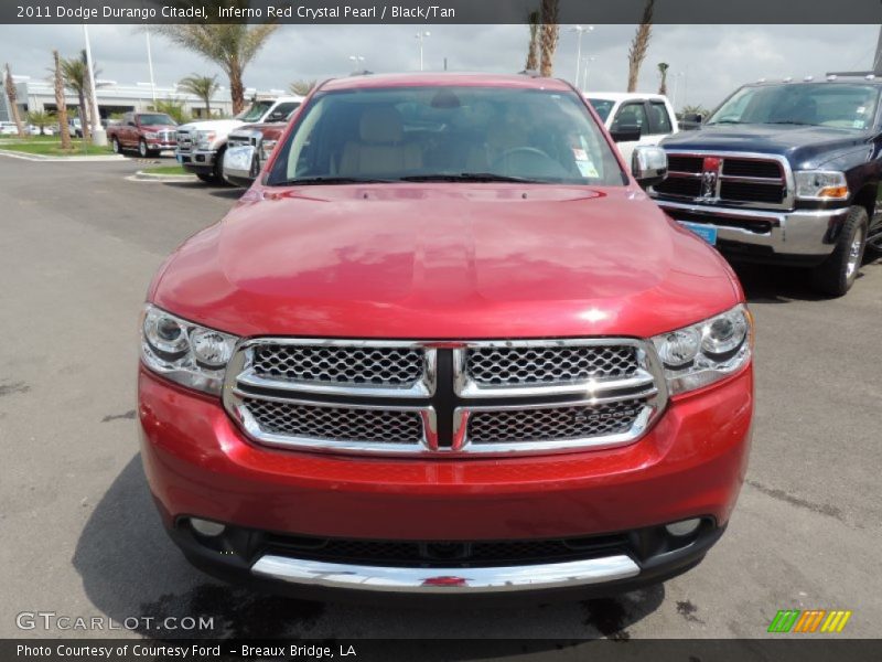 Inferno Red Crystal Pearl / Black/Tan 2011 Dodge Durango Citadel