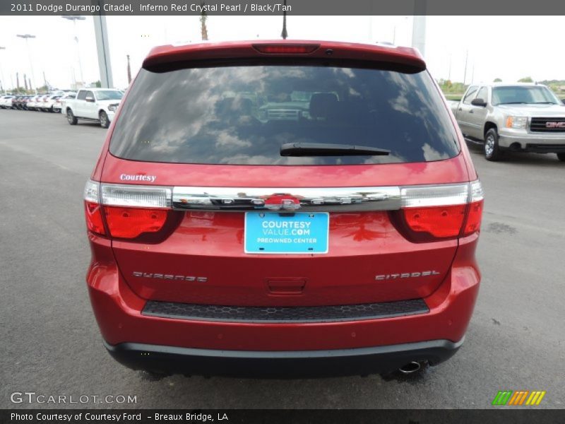 Inferno Red Crystal Pearl / Black/Tan 2011 Dodge Durango Citadel