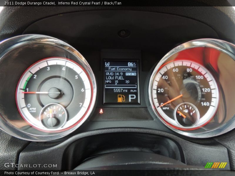 Inferno Red Crystal Pearl / Black/Tan 2011 Dodge Durango Citadel