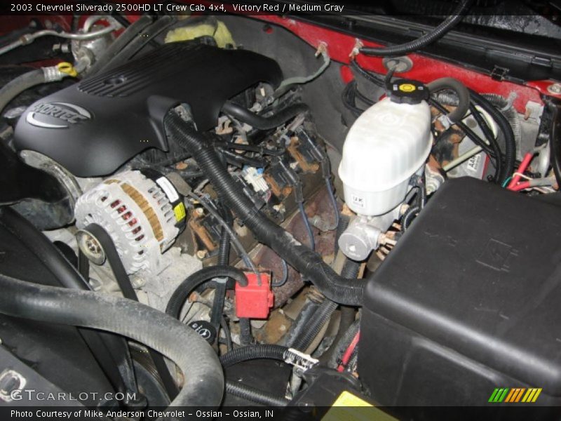 Victory Red / Medium Gray 2003 Chevrolet Silverado 2500HD LT Crew Cab 4x4