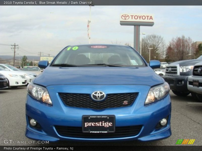 Blue Streak Metallic / Dark Charcoal 2010 Toyota Corolla S