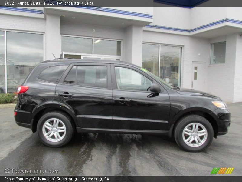 Twilight Black / Beige 2012 Hyundai Santa Fe GLS