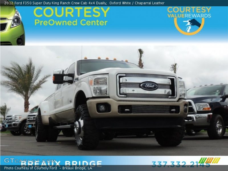 Oxford White / Chaparral Leather 2012 Ford F350 Super Duty King Ranch Crew Cab 4x4 Dually