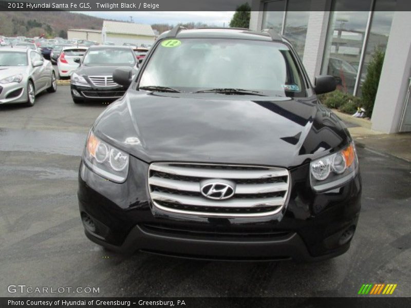 Twilight Black / Beige 2012 Hyundai Santa Fe GLS