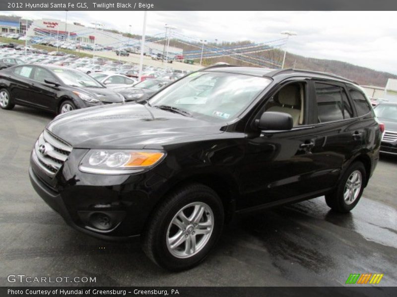 Twilight Black / Beige 2012 Hyundai Santa Fe GLS