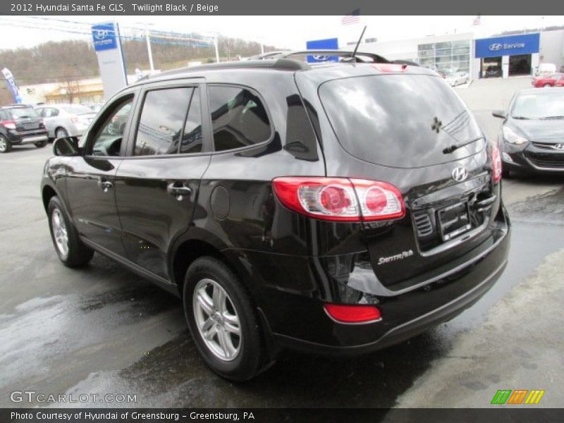 Twilight Black / Beige 2012 Hyundai Santa Fe GLS