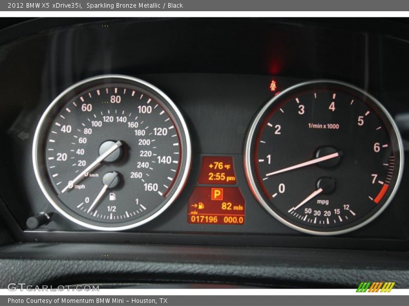 Sparkling Bronze Metallic / Black 2012 BMW X5 xDrive35i