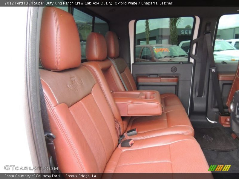 Rear Seat of 2012 F350 Super Duty King Ranch Crew Cab 4x4 Dually