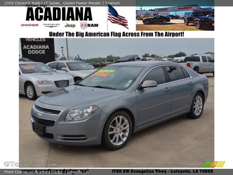 Golden Pewter Metallic / Titanium 2009 Chevrolet Malibu LT Sedan
