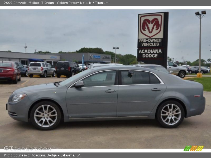 Golden Pewter Metallic / Titanium 2009 Chevrolet Malibu LT Sedan
