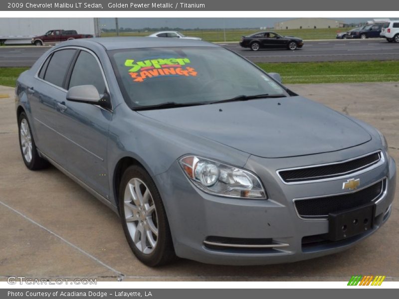 Golden Pewter Metallic / Titanium 2009 Chevrolet Malibu LT Sedan