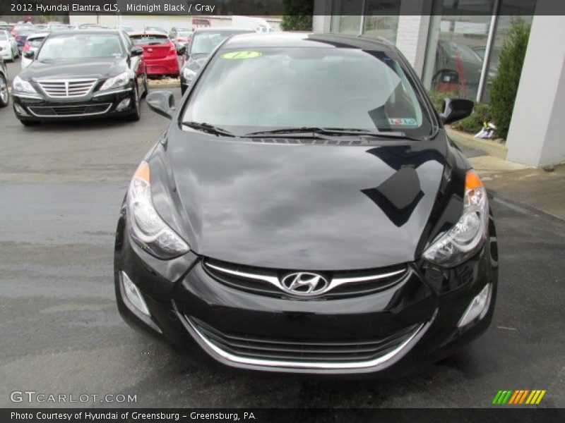 Midnight Black / Gray 2012 Hyundai Elantra GLS