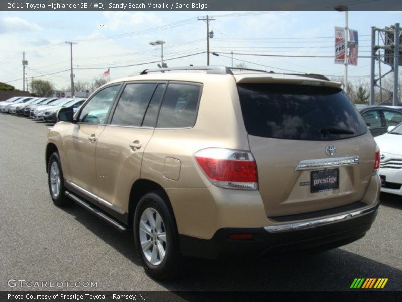 Sandy Beach Metallic / Sand Beige 2011 Toyota Highlander SE 4WD