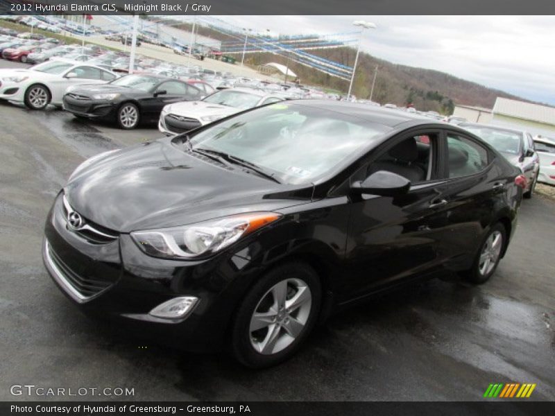 Midnight Black / Gray 2012 Hyundai Elantra GLS