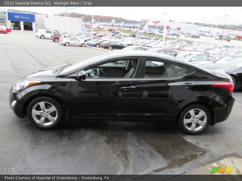 Midnight Black / Gray 2012 Hyundai Elantra GLS