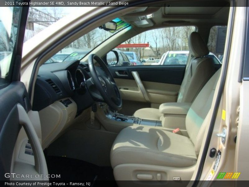 Sandy Beach Metallic / Sand Beige 2011 Toyota Highlander SE 4WD