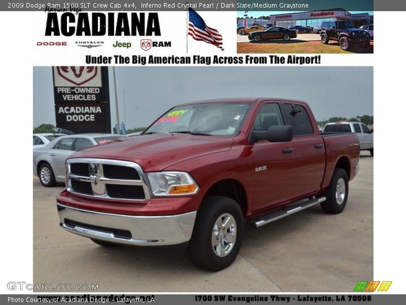 Inferno Red Crystal Pearl / Dark Slate/Medium Graystone 2009 Dodge Ram 1500 SLT Crew Cab 4x4