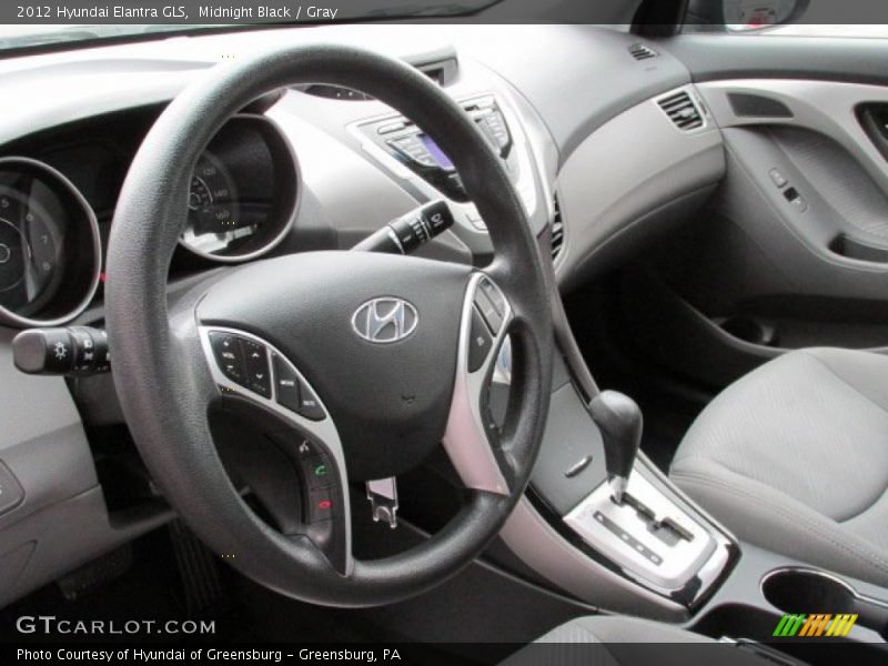 Midnight Black / Gray 2012 Hyundai Elantra GLS