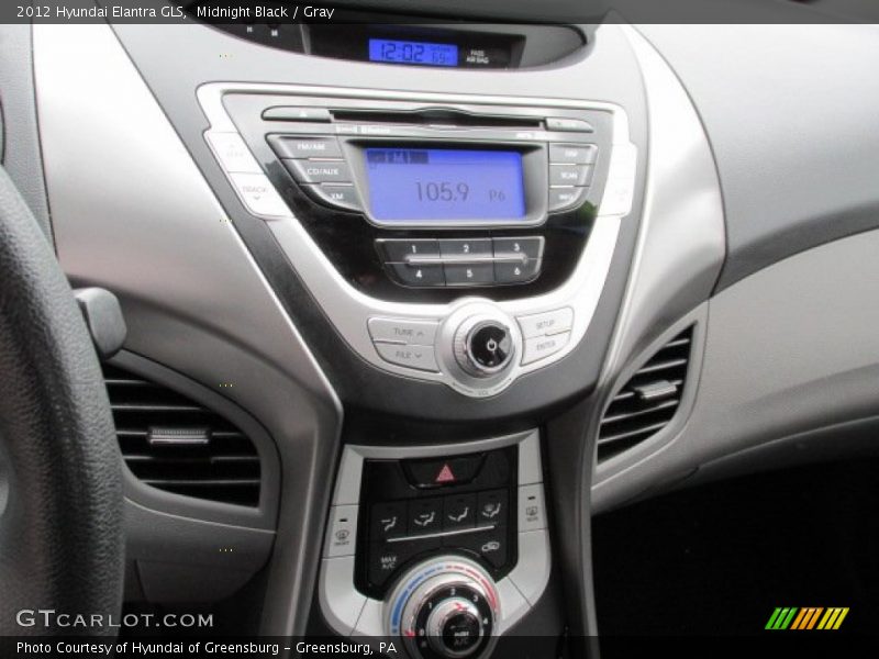 Midnight Black / Gray 2012 Hyundai Elantra GLS