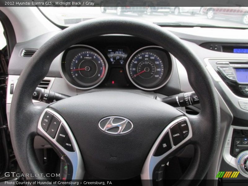 Midnight Black / Gray 2012 Hyundai Elantra GLS