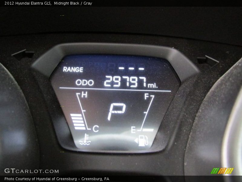 Midnight Black / Gray 2012 Hyundai Elantra GLS