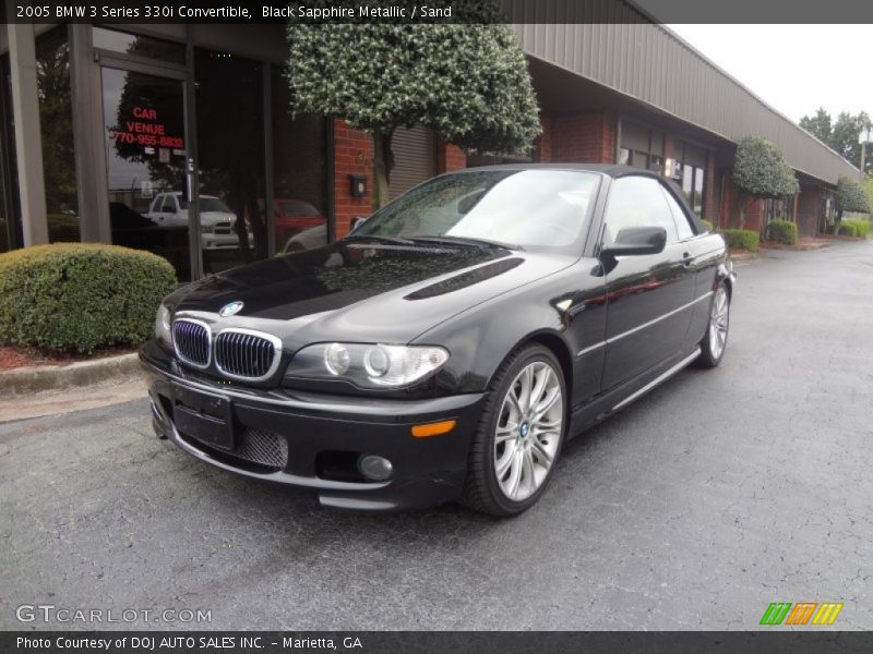 Black Sapphire Metallic / Sand 2005 BMW 3 Series 330i Convertible