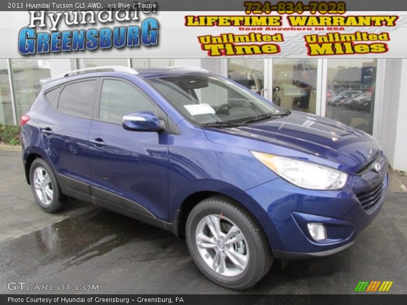 Iris Blue / Taupe 2013 Hyundai Tucson GLS AWD