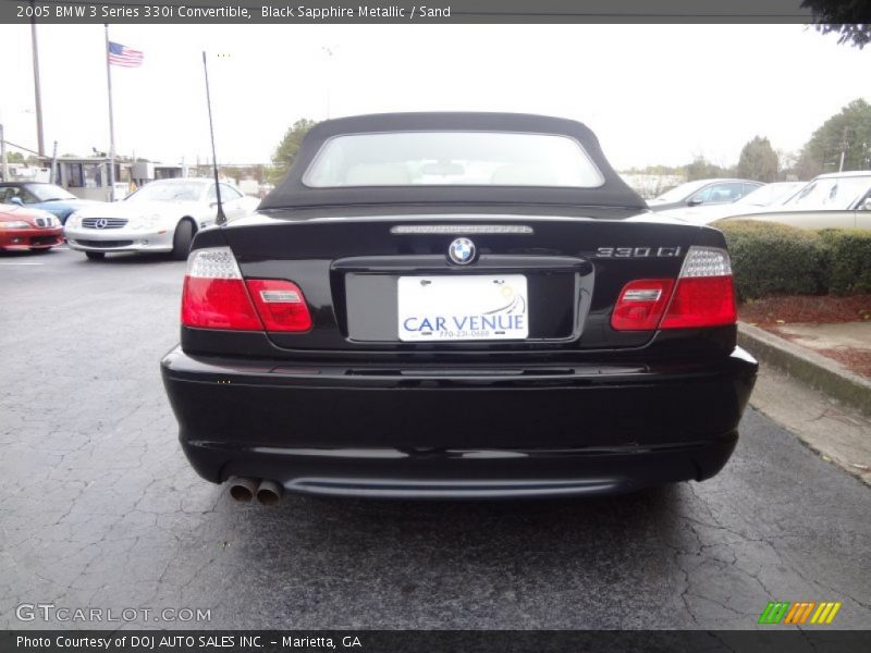 Black Sapphire Metallic / Sand 2005 BMW 3 Series 330i Convertible