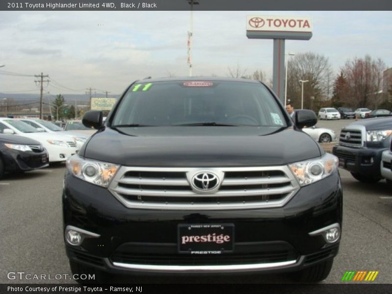Black / Black 2011 Toyota Highlander Limited 4WD