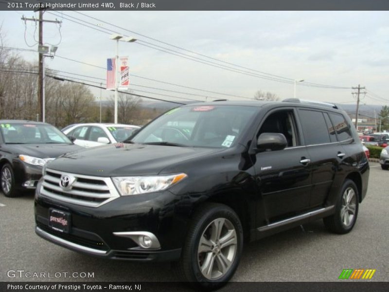 Black / Black 2011 Toyota Highlander Limited 4WD