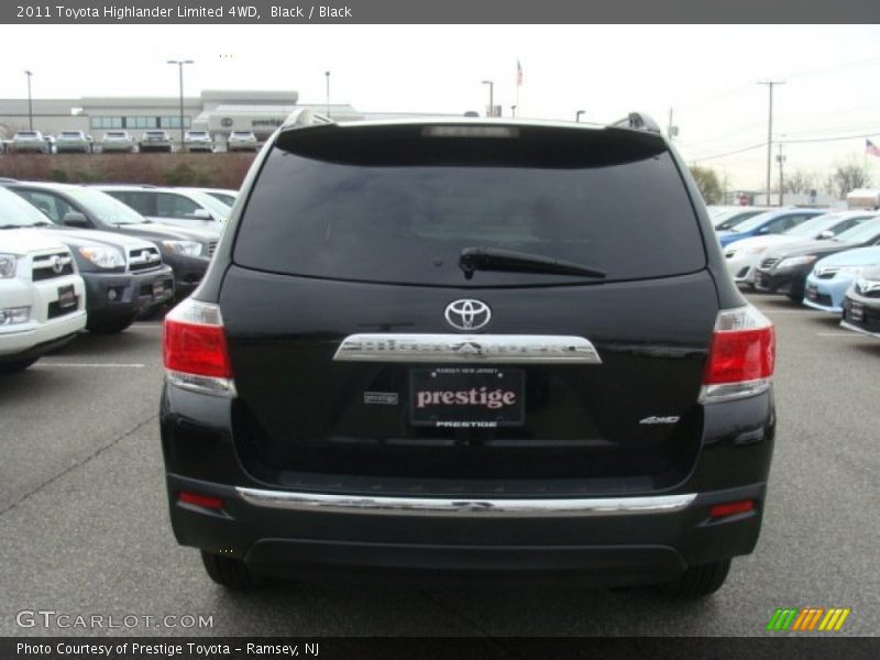 Black / Black 2011 Toyota Highlander Limited 4WD