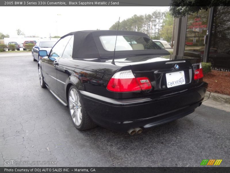 Black Sapphire Metallic / Sand 2005 BMW 3 Series 330i Convertible