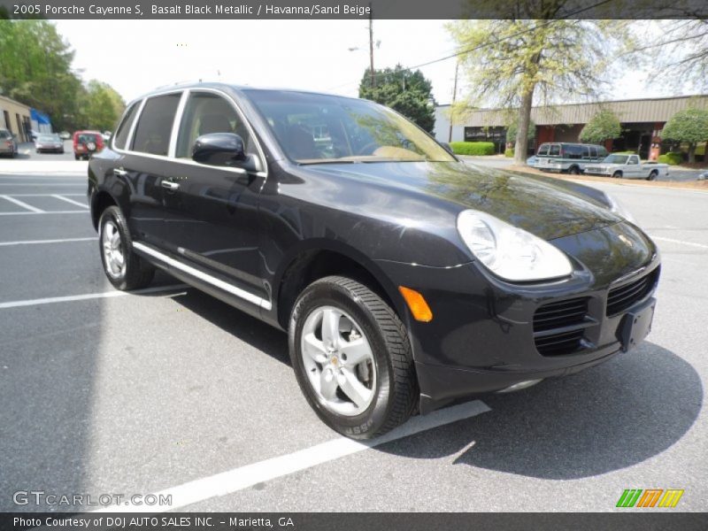 Basalt Black Metallic / Havanna/Sand Beige 2005 Porsche Cayenne S