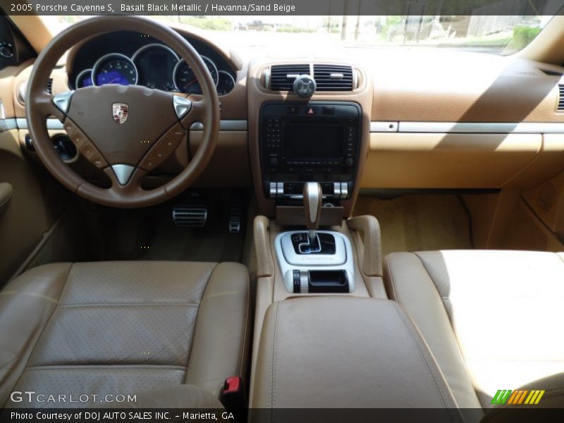 Basalt Black Metallic / Havanna/Sand Beige 2005 Porsche Cayenne S
