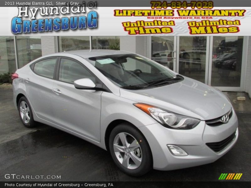 Silver / Gray 2013 Hyundai Elantra GLS