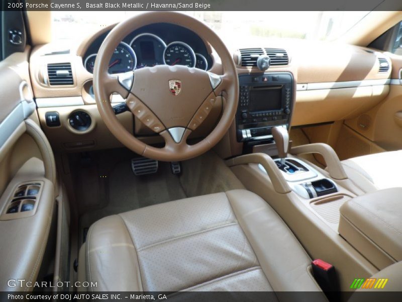 Basalt Black Metallic / Havanna/Sand Beige 2005 Porsche Cayenne S
