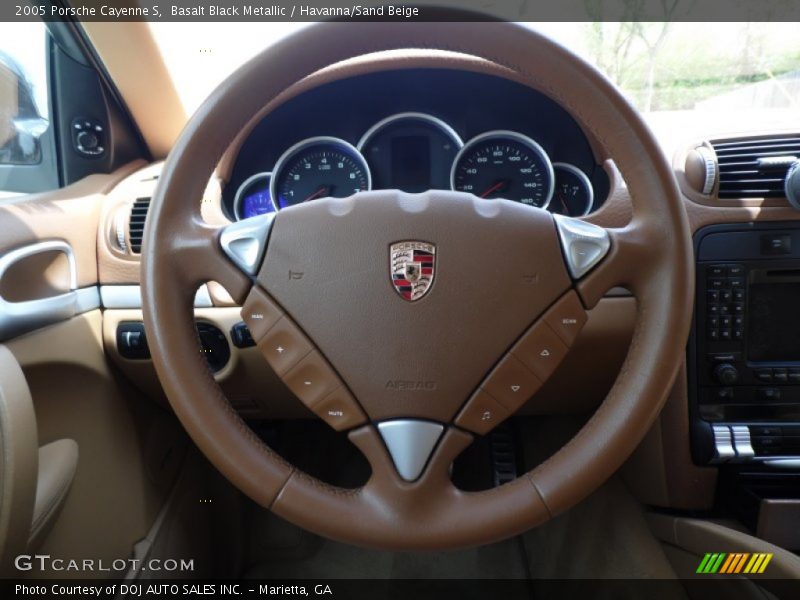 Basalt Black Metallic / Havanna/Sand Beige 2005 Porsche Cayenne S