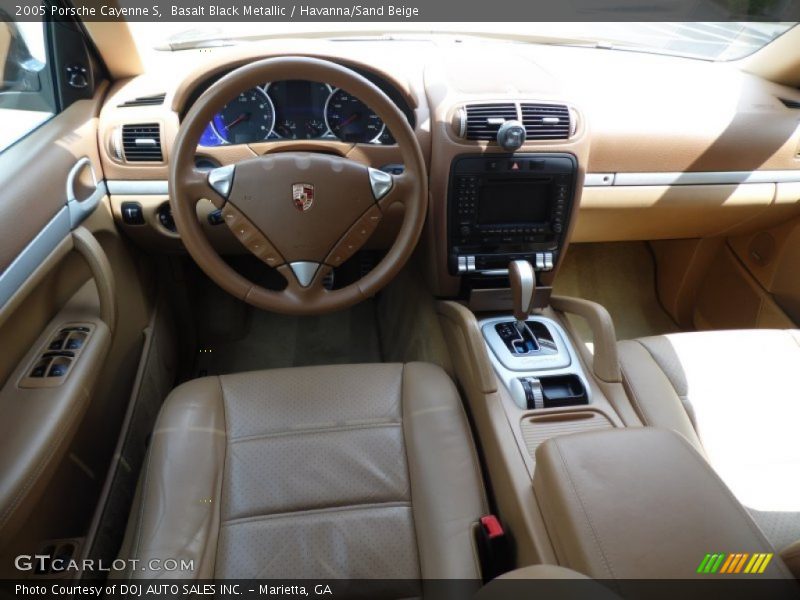 Basalt Black Metallic / Havanna/Sand Beige 2005 Porsche Cayenne S