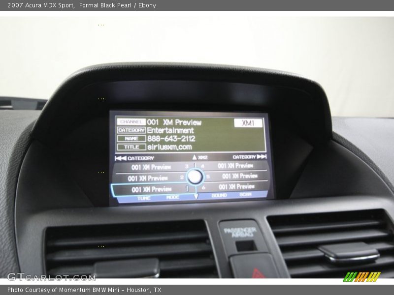 Formal Black Pearl / Ebony 2007 Acura MDX Sport