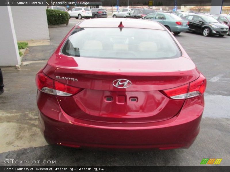 Sparkling Ruby / Beige 2013 Hyundai Elantra GLS