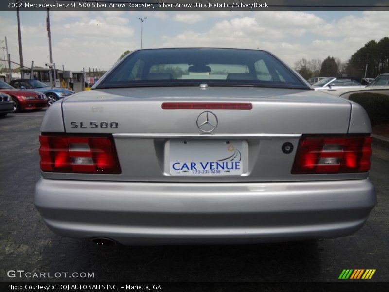 Silver Arrow Ultra Metallic / Silver/Black 2002 Mercedes-Benz SL 500 Silver Arrow Roadster