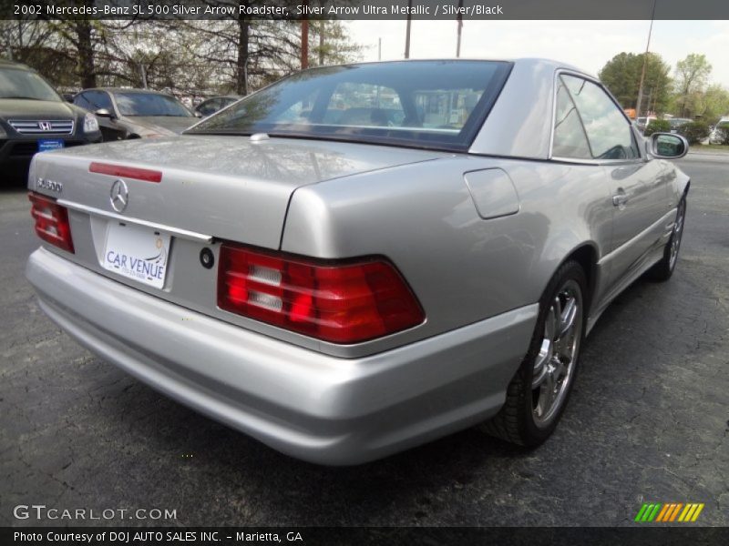 Silver Arrow Ultra Metallic / Silver/Black 2002 Mercedes-Benz SL 500 Silver Arrow Roadster