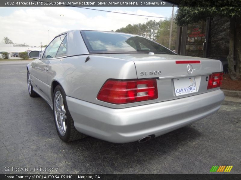Silver Arrow Ultra Metallic / Silver/Black 2002 Mercedes-Benz SL 500 Silver Arrow Roadster