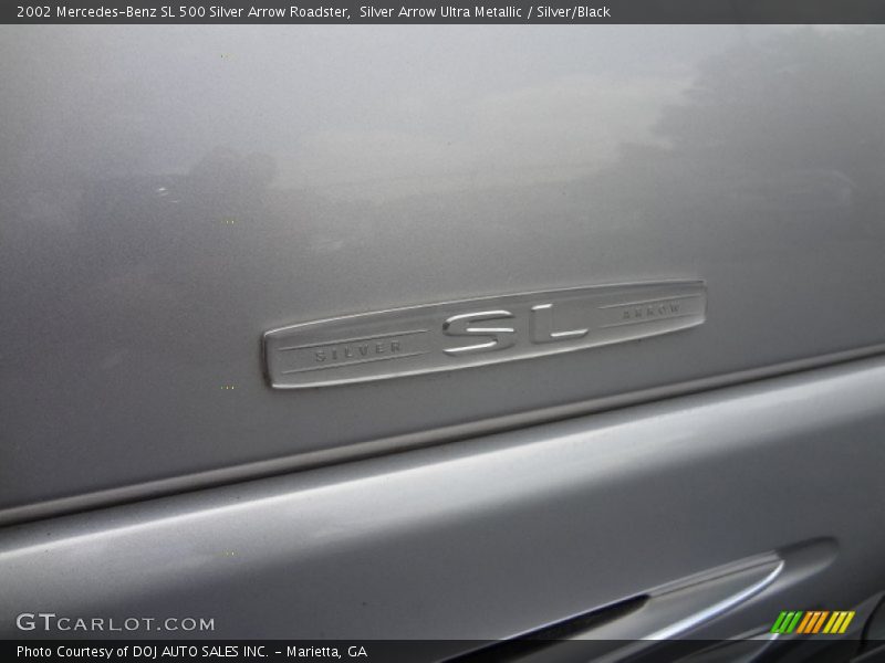 Silver Arrow Ultra Metallic / Silver/Black 2002 Mercedes-Benz SL 500 Silver Arrow Roadster